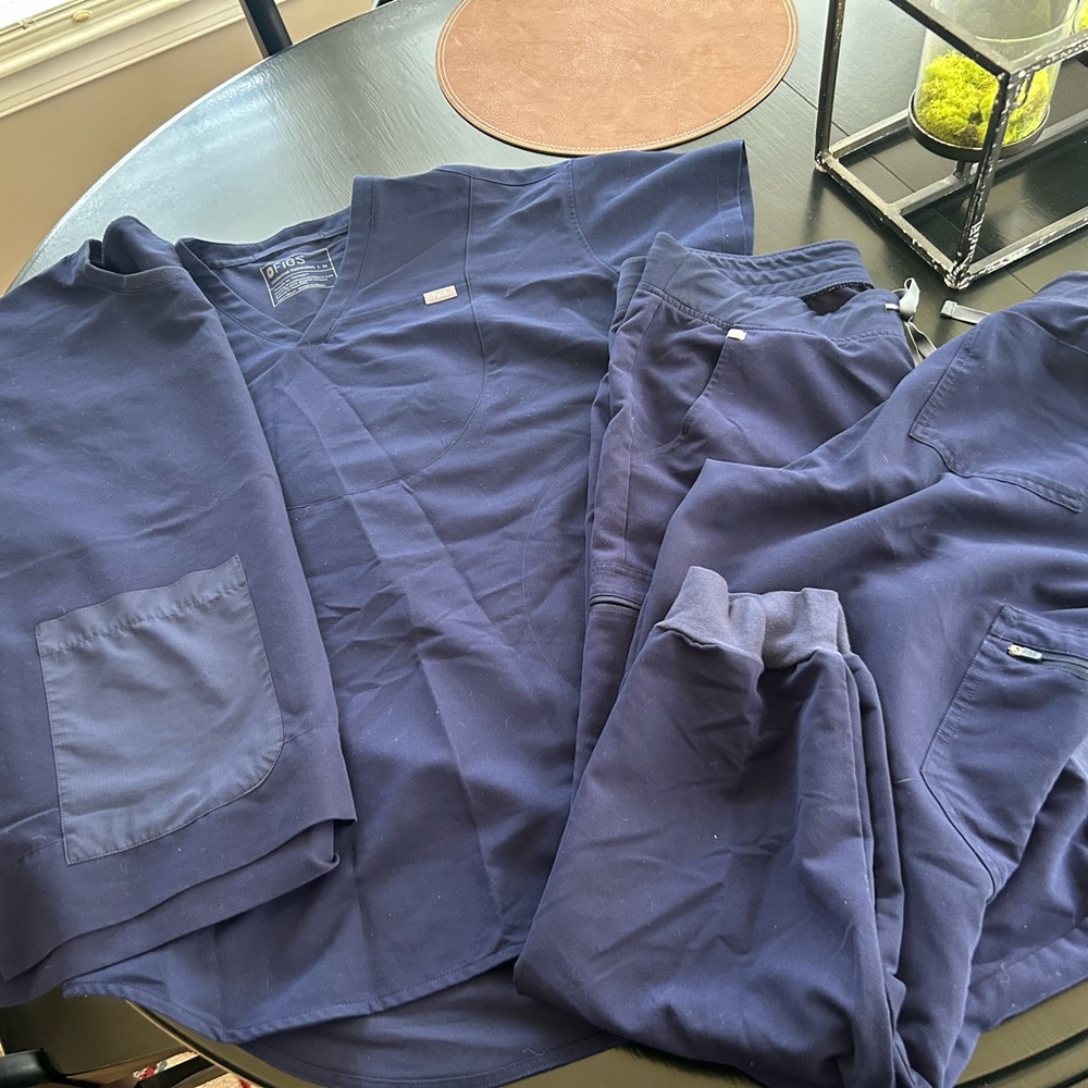 BUNDLE Figs Navy Blue Scrub Sets